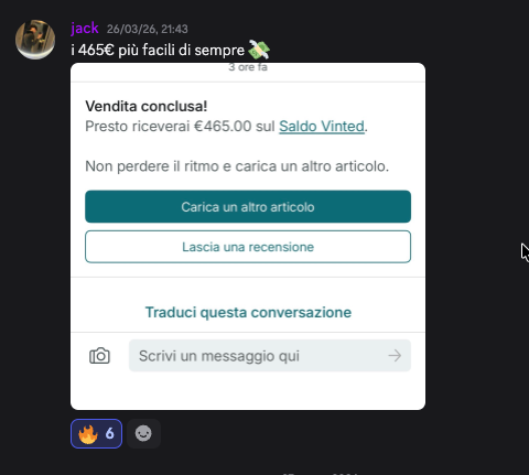 Case study Jack — €465 venduti